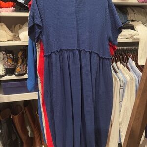 Navy cotton gauze Dress